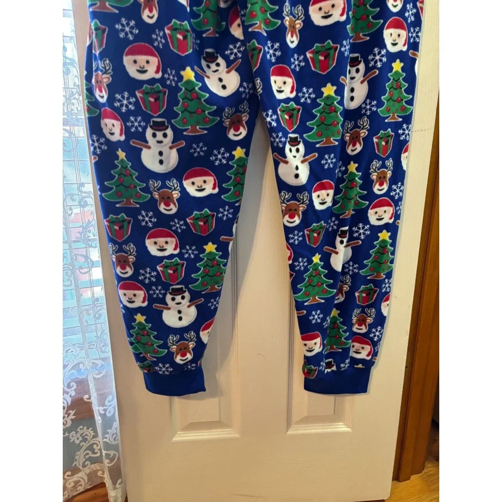 The Childrens Place Kids Fleece‎ Pajama Pants XXL TALL Blue Christmas preowned